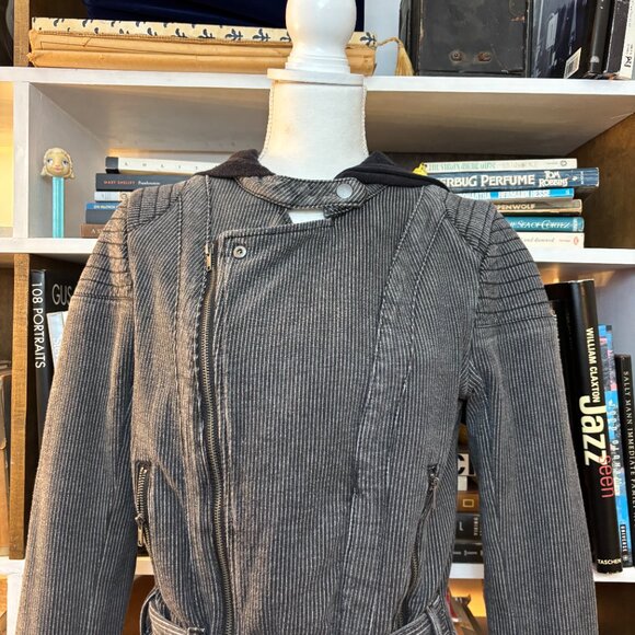 Free People Striped Moto Jacket - Picture 2 of 6